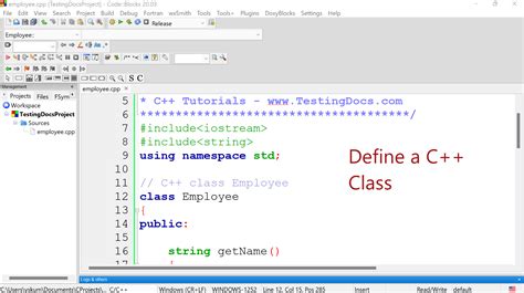 define   class  codeblocks ide testingdocscom