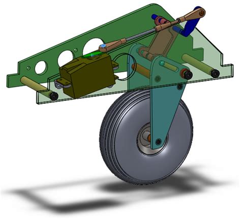 retractable landing gear stl solidworks  cad model grabcad