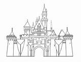 Castle Disney Coloring Pages Printable Kids Disneyland Categories sketch template
