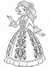 Elena Coloring Avalor Isabel Princess Pages Printable sketch template