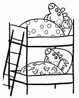Peppa Pig Coloring Pages Colouring Printable Color Kids Print Colorear Para George Dibujo Van Family Pepa Dibujos Colour Coloriage Bed sketch template