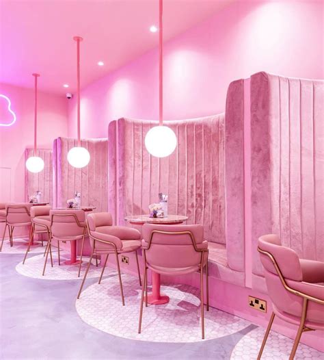 pin  sofia papadimitropoulou  restaurant pink cafe cafe interior