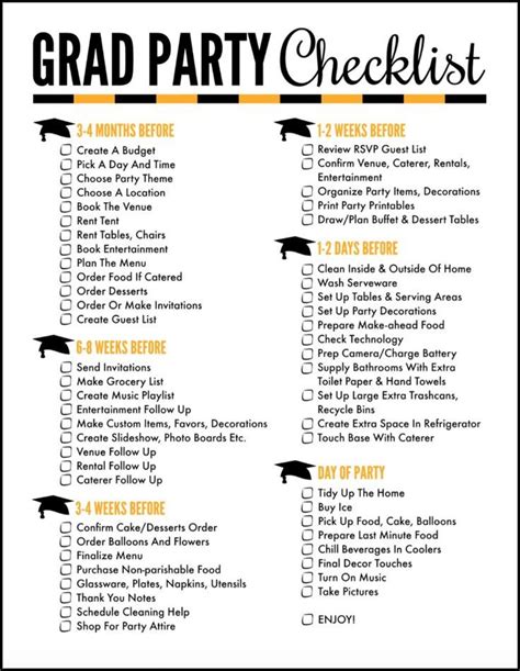 graduation party food ideas graduation party checklist