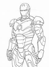 Ironman Colouring Colorear Mewarnai Stark Mewarna Mk Superheroes Armor sketch template