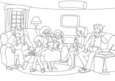 family  coloring page  printable coloring pages  kids