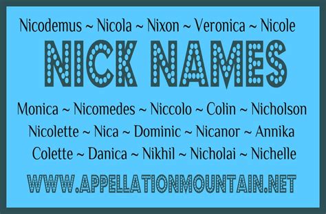 nico nicholas and nicosia nick names