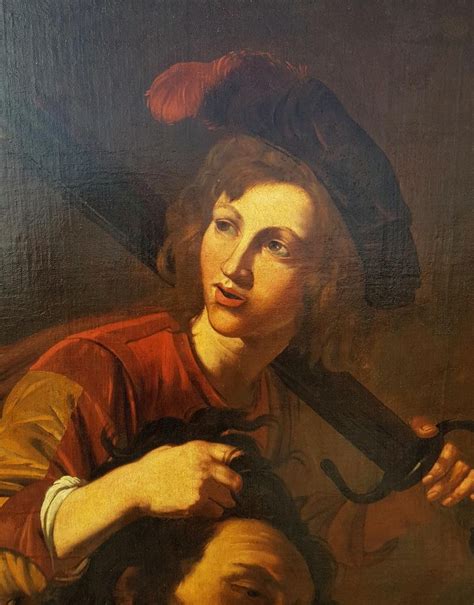 Unknown 17th Century Italian Figurative Painting David Goliath