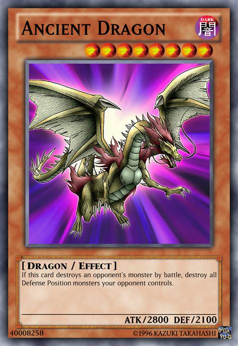 ancient dragon yu gi  custom card  duel express  deviantart