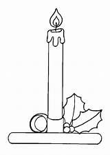 Candle Coloring Pages Printable Large sketch template