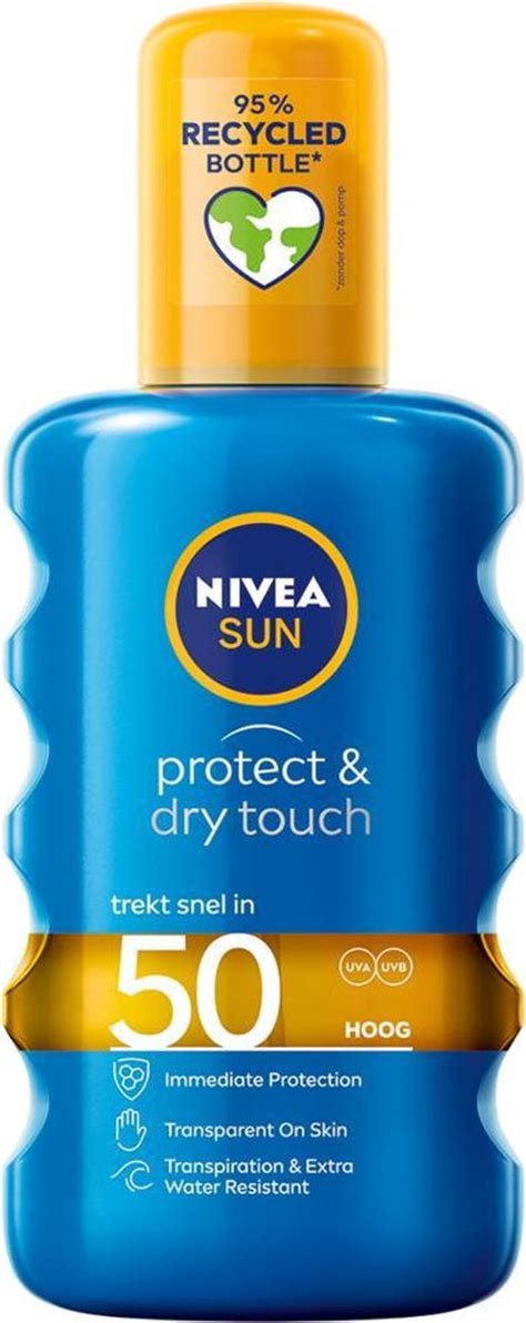 bolcom nivea sun zonnebrand protect refresh transparant zonnespray spf   ml