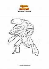 Genesect Colorare Gigamax Ausmalbilder Supercolored Toxtricity Scizor Dialga sketch template