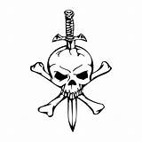 Pirate Dagger Skeleton Pinclipart sketch template