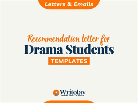 drama students recommendation letter template writolay