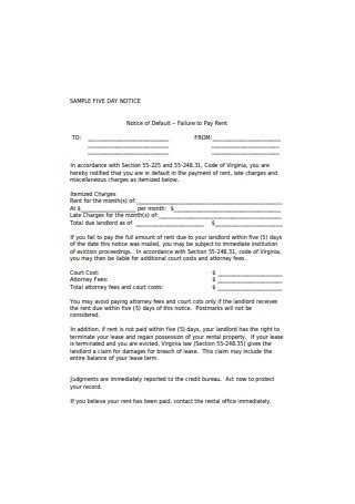 sample  due rent notices   ms word