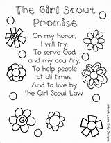 Scout Girl Coloring Promise Law Printable Pages Brownie Daisy Printables Scouts Sheet Country Girls Bookmark Print Petals Troops Sheets Color sketch template