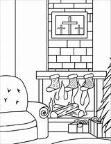 Coloring Christmas Stocking Pages Fireplace Printable Stockings Sheets Kids Choose Board Bestcoloringpagesforkids sketch template