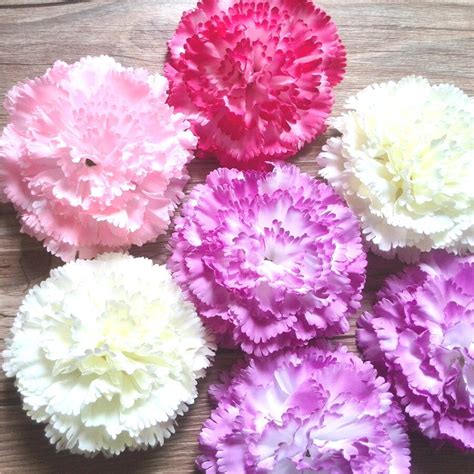 high quality silk carnation head fullness frilly