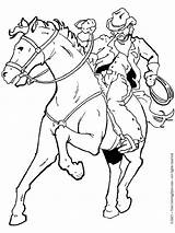 Cowboy Coloring Pages Horse Kids Printable Adult Drawing Colouring Western Rodeo Cowboys Horses Color Ausmalbilder Sheets Riding West Cartoon Boy sketch template