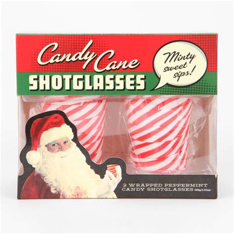 Candy Cane Shot Glasses Peppermint Christmas Candy Cane