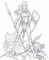 Female Paladin Warrior Coloring Pages Drawing Deviantart Line Fantasy Warriors Staino Adult Woman Book Cool Drawings Bing Colouring Google Character sketch template