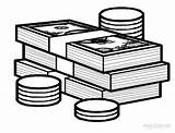 Money Drawing Stack Coloring Pages Print Getdrawings sketch template