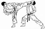 Artes Marciais Marciales Judo Geri Mawashi Taekwondo Shotokan Takeda Ryu Tecniche Aikido Pintar Kick1 Tendangan Ju Rada Fresco Lawan Barat sketch template