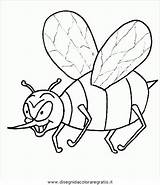 Hornisse Insetto Insecten Insekten Abeja Kleurplaten Serangga Pintar Animasi Mewarnai Bergerak Insetti Animali Malvorlage Mosca Colorea Tus Fruta Animaatjes Ausmalen sketch template