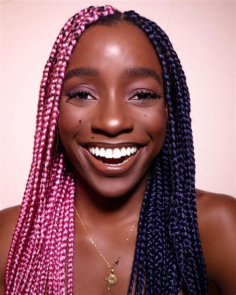 Beauty Melanin Braids Half And Half Hair Colored Braids Two Toned