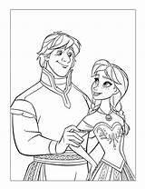 Frozen Coloring Pages Kristoff Anna Rocks sketch template