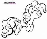 Pie Pinkie Coloring Little Pages Pony Funny Jumping sketch template