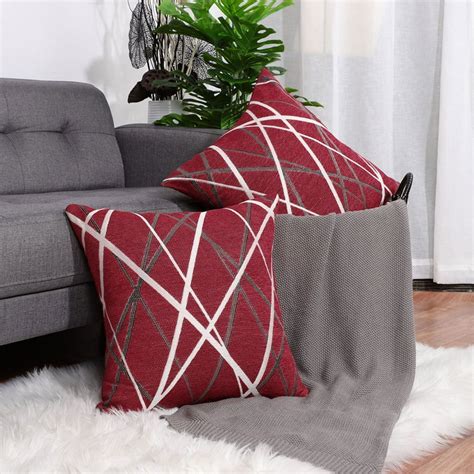 piccocasa polyester geometric printed square throw pillow covers