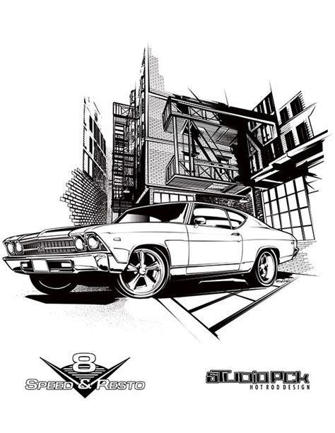 chevelle coloring page car drawings cars coloring pages cool car