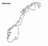Norway Map Outline Maps Area Country Countryreports sketch template