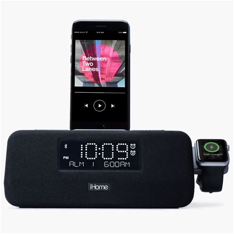 ihome iplwbt docking clock radio  charger ihome apple  charger alarm clock