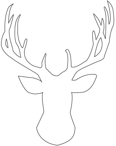 deer head template printable svgs    cut pinterest