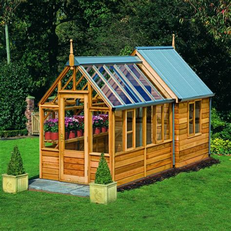 rosemoore combi greenhouseshed home greenhouse wooden