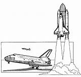 Space Coloring Pages Draw Travel Spaceshuttle Color sketch template