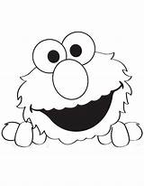 Elmo Face Coloring Printable Pages Birthday Clipart Template Sesame Street Boo Peek Monster Silhouette Cliparts Clip Para Colorear Colouring Party sketch template