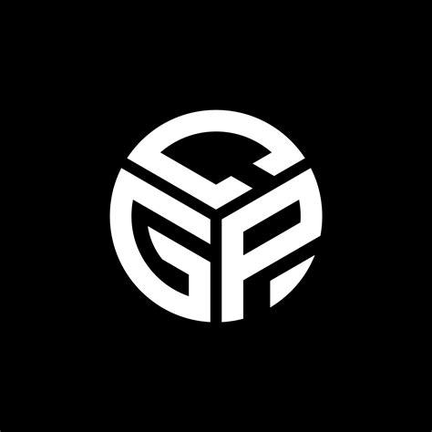 cgp letter logo design  black background cgp creative initials