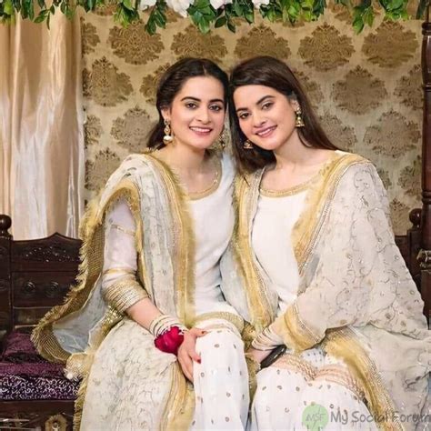 Lovely Pictures Of Aiman Khan And Minal Khan Wearing The Same Outfit