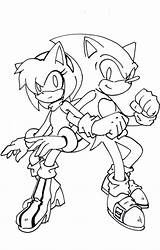Sonic Amy Coloring Lineart Print sketch template
