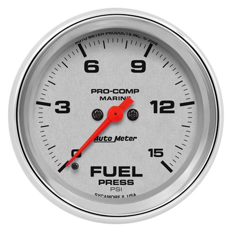 auto meter   marine  chrome  dash mount electric fuel pressure gauge boatidcom