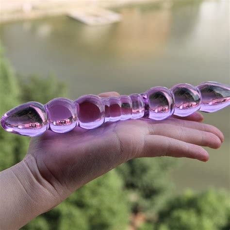 Dingye Purple Glass Dildo Double Headed Large Penis Sex