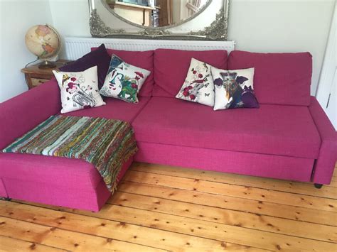 limited edition bright pink corner sofa bed ikea friheten  queens park glasgow gumtree
