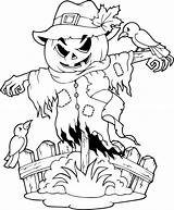 Coloring Halloween Pages Scarecrow Sheets Color Printables Adult Scarecrows Visit Colouring Choose Board sketch template