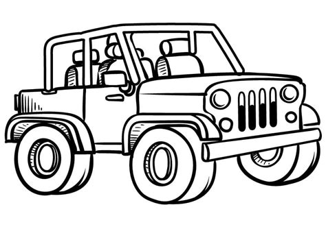 jeep coloring pages  printable coloring pages  kids
