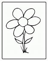 Flower Outline Coloring Printable Pages Comments sketch template