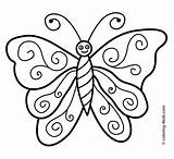 Butterfly Colouring 4kids sketch template