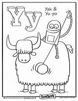 Coloring Letter Yak Color Pages Activity Sheets Yo Alphabet Activities Story Bots Storybots Today Preschool Crafts Kids Choose Board Colouring sketch template