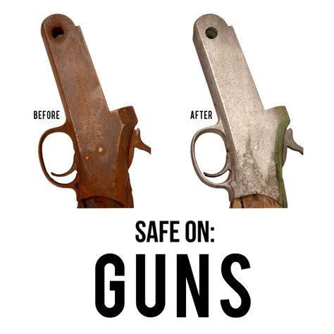 remove rust  guns clean safe  easy metal rescue rust remover